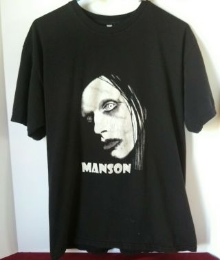 Rare Marilyn Manson T Shirt Portrait/antichrist Superstar Era 1998 Large