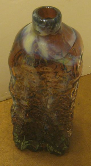 Colorful ART GLASS Bottle CANDLE STYLE Drippings Finish 2