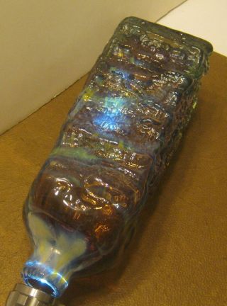 Colorful ART GLASS Bottle CANDLE STYLE Drippings Finish 5