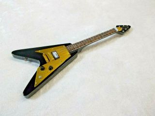 Kiss Paul Gibson Custom Miniature 1:6 Figure Scale Not Mego Axe V Guitar