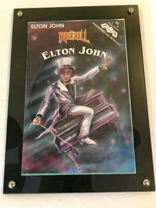 Vintage Elton John Comic Book Framed Revolutionary Comics Rock N Roll Music
