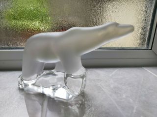 Vintage Reijmyre Sweden Glass Crystal Polar Bear Figurine