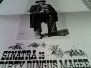 Frank Sinatra Dirty Dingus Magee Pressbook 1970 8 Pages 12 X16 Movie Poster Art