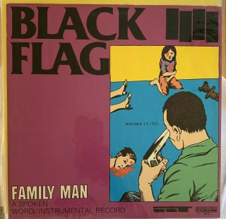Black Flag Family Man Poster Flat 1984 - Sst Records