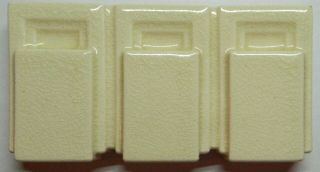 Frank Lloyd Wright Storer Triplet Sculpted Edge 3 " X 6 " Motawi Tileworks