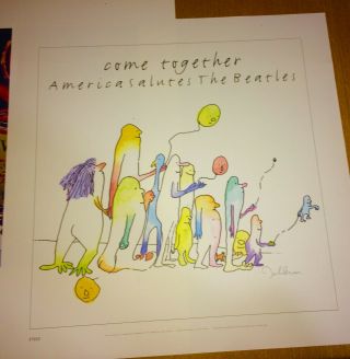 John Lennon " Come Together " America Salutes The Beatles Art Lithograph Print