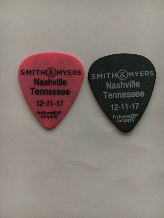 Shinedown Smith & Myers Guitar Pick Set Nashville Tennessee 12/11/17 2