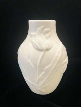 Tiffany & Co.  Louis Comfort Tiffany White Vase 5.  25 " Tall X 3.  25
