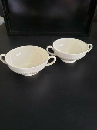 2 Wedgwood Edme Footed Cream Soup Bowl Made In England