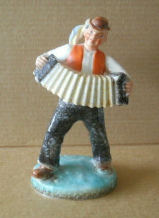 Ditmar Urbach Czech Porcelain Pottery Figurine Musician Accordion