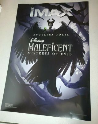 Maleficent Mistress Of Evil Angelina Jolie Movie 13 " X19 " Poster Imax Promo