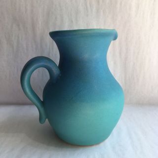 Vintage Van Briggle Pottery Pitcher Vase Blue Green Colo Springs