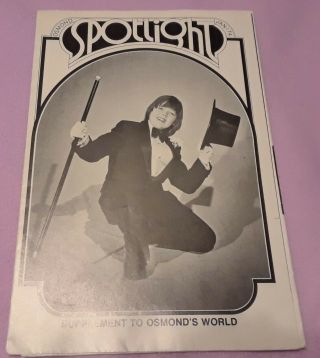 Osmonds Spotlight Supplement Poster 1973 Jimmy Osmond Donny