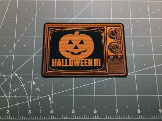 Halloween Iii 3 Season Of The Witch Retro Tv Decal Sticker 80s Silver Shamrock