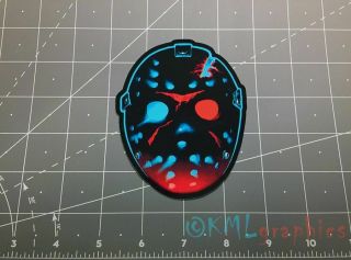 Friday The 13th 3 Jason Vorhees Hockey Mask Decal Sticker Crystal Lake 3d Horror