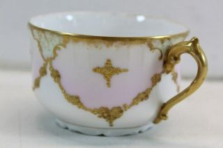 Antique French Porcelain Tea Cup & Saucer 2