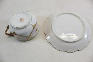 Antique French Porcelain Tea Cup & Saucer 5