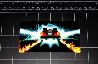 Back To The Future Outatime Delorean Flames Decal Sticker Bttf Marty Mcfly Flux