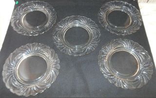 5 Cambridge Caprice Clear Glass 9.  5 In Dinner Plates