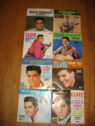 Elvis Presley Picture Sleeve 45 Rpm Set Of 8 Coll.  Series Records By Rca Victor