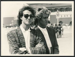 1985 Photo Wham - George Michael & Andrew Ridgeley 1st Concert China