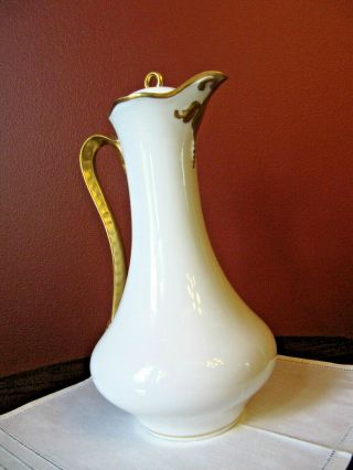 Antique M Redon Limoges France Chocolate Coffee Pot Heavy Gold Trim Stunning