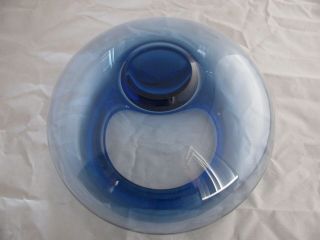 MCM Royal Copenhagen Danish Blue Glass Bowl Mid Century Modern 10 Inches 6