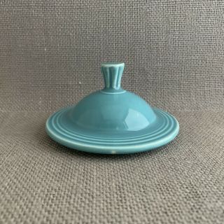 Vintage Fiesta Fiestaware Turquoise Sugar Bowl Lid Domed Shape