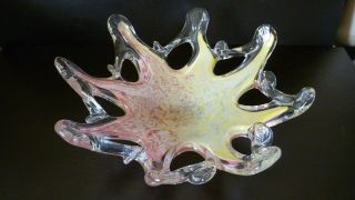 Vintage Murano Linea Astuni Italy Art Glass Hand Blown Starfish Bowl Form