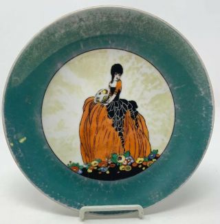Noritake Art Deco Crinoline Lady Lustre Plate