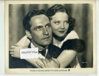 Sylvia Sidney Fredric March In " Merrily We Go To Hell " Vintage Press Photo 1932
