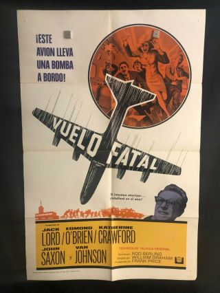 The Doomsday Flight 1968 Spanish One Sheet Movie Poster Airplane Crash Plane