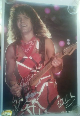 Vintage 1983 Van Halen Rock Band Artist Poster
