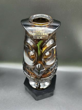Rare 7 " Brown Viking Glass Owl Fairy Lamp Sticker