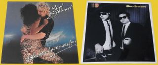 Rod Stewart / Blues Brothers 1978 1st Press Lps Together For Promotion