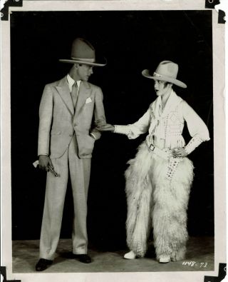 Mary Brian / Charles Buddy Rogers 1928 Varsity - Cowboy / Cowgirl Chaps Hat - Nr