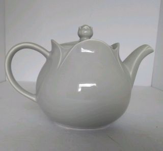Vintage Sadler Tea Pot Tulip Shape Teapot Grey Gray Pottery England 2