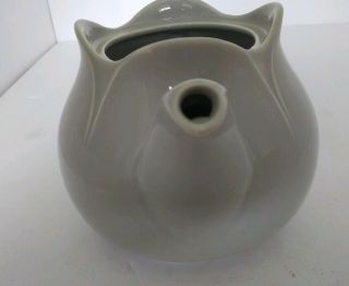 Vintage Sadler Tea Pot Tulip Shape Teapot Grey Gray Pottery England 7