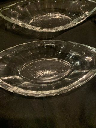 VINTAGE Set Of 4 Banana Split Ice Cream Boats Dishes Thick Clear Glass Mexico 3