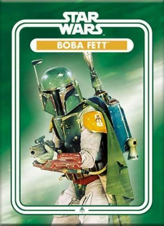 Star Wars,  Boba Fett 2.  5 " X 3.  5 " Fridge Or Locker Flat Magnet