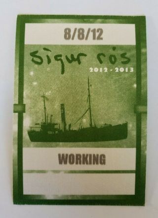 Vtg (2012) Sigur Ros Indie Shoegaze Concert Tour Seattle Backstage Pass
