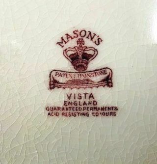 Mason ' s Ironstone Red Pink Vista 11 