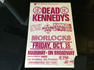 Dead Kennedys 1980’s 11x17 Concert Flyer Poster Punk Rock