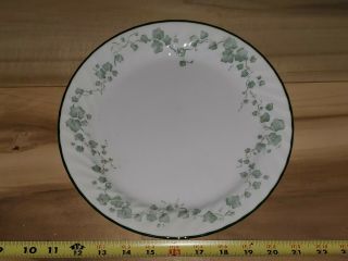 Corelle Callaway Ivy 10 1/4 Inch Plates / Dishes (8) White And Green