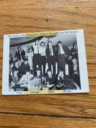 Vintage Small Picture Of Reb Foster Bob Eubanks & Krla Brought You The Beatles