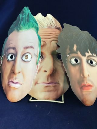 Billie Joe Armstrong Mike Dirnt Tre Cool Promo Masks Green Day Revolution Radio