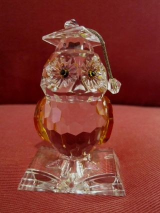 Stunning One World Diamond Crystal Wise Old Owl Figurine