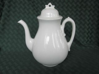 White Ironstone Teapot Coffee Pot Johnson Bros.  England - Royal Ironstone China