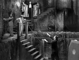 Abbott And Costello Meet Frankenstein,  Dracula In This Classic Scene 8x10