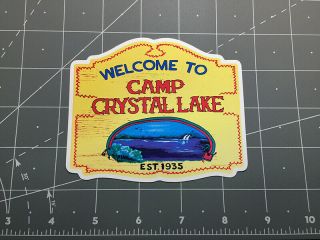 Camp Crystal Lake Friday The 13th Decal Sticker Horror Jason Vorhees F13 1980s